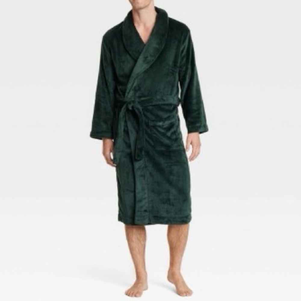 Goodfellow & Co L/XL Glade Green Plush Robe